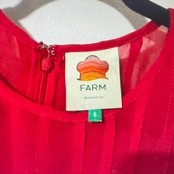 FARM Rio Vibrant Red Blouse - Picture 5 of 6